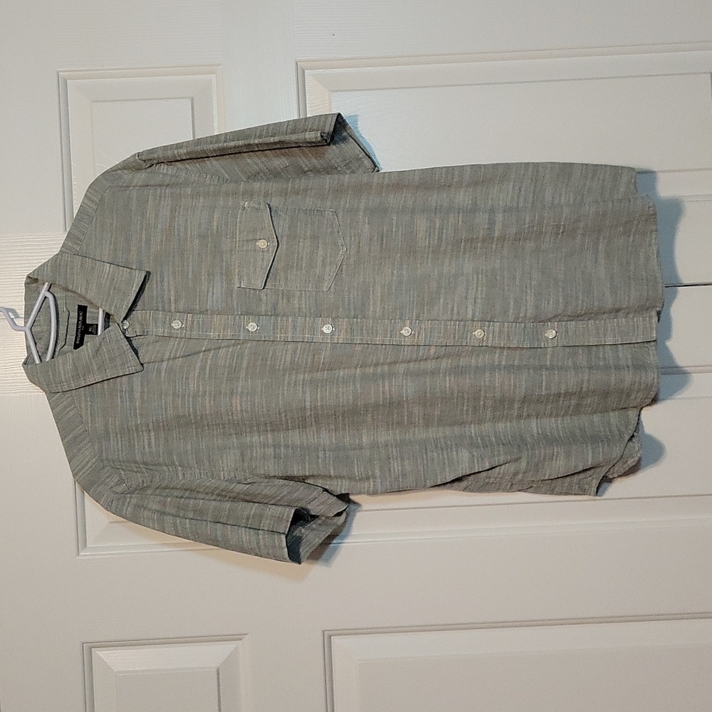 Banana Republic Linen-Style Shirt Green XL